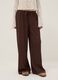 Brown Wide Leg Jogger Trousers_1