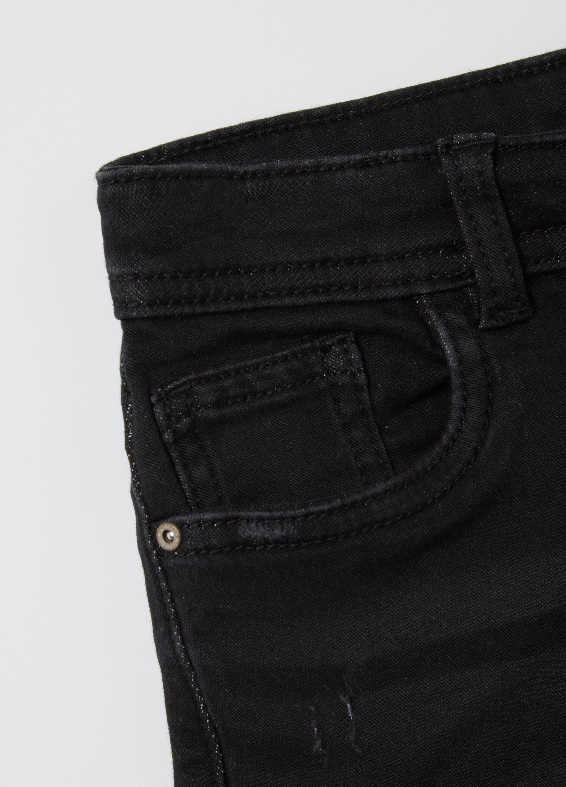 Black denim trousers for kids