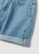 Light blue pure cotton denim shorts_1