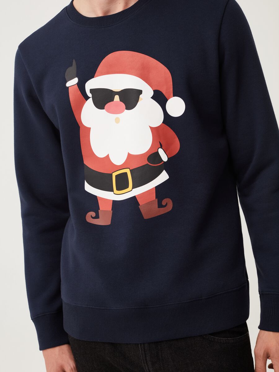 Felpa girocollo con stampa Babbo Natale_1