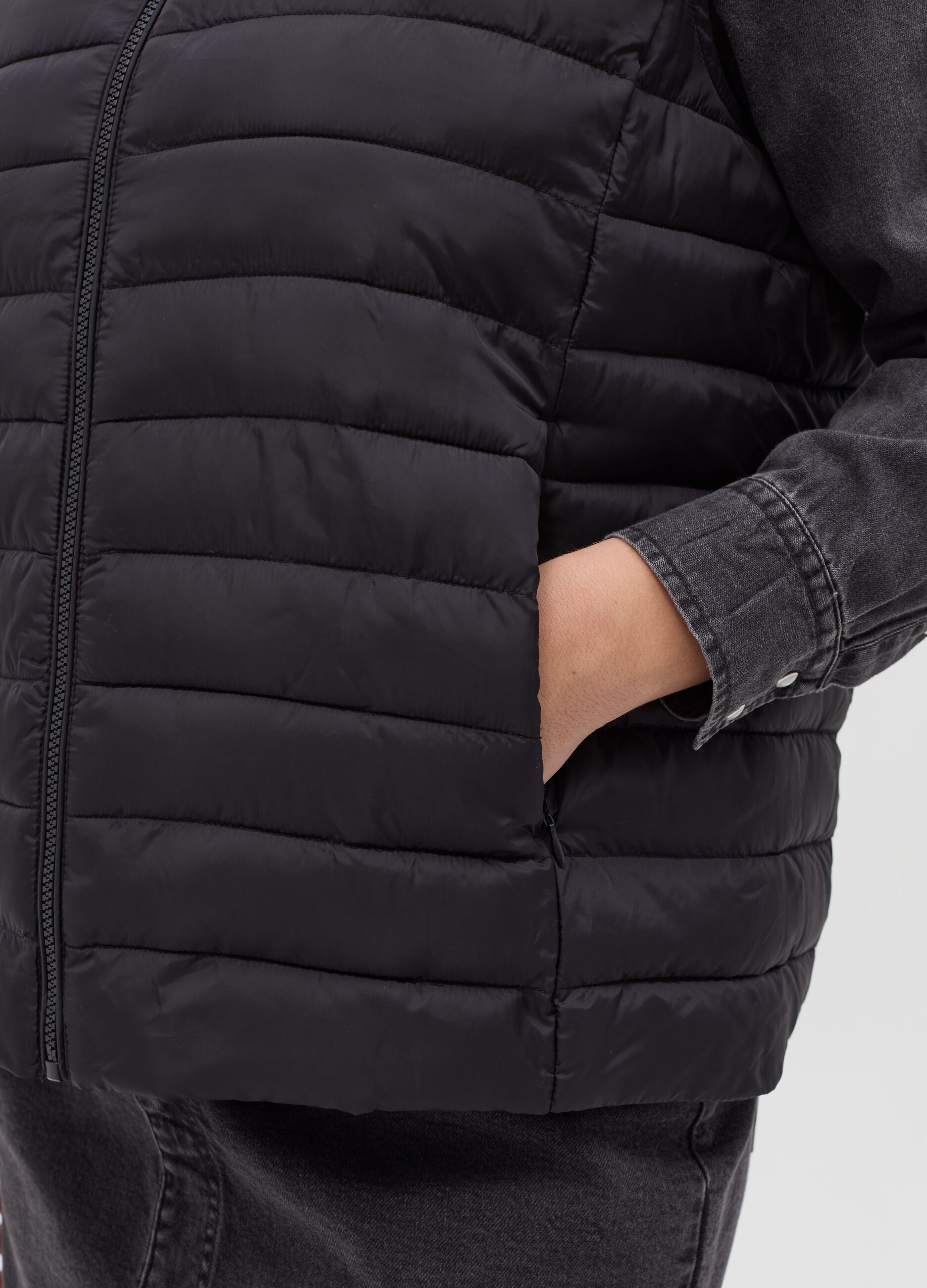 Gilet full-zip ultralight a collo alto Curvy