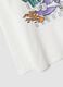 T-shirt bianca in puro cotone a girocollo con stampa skater per bambino_2