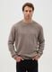 Grey-beige wool-blend regular fit jumper_1