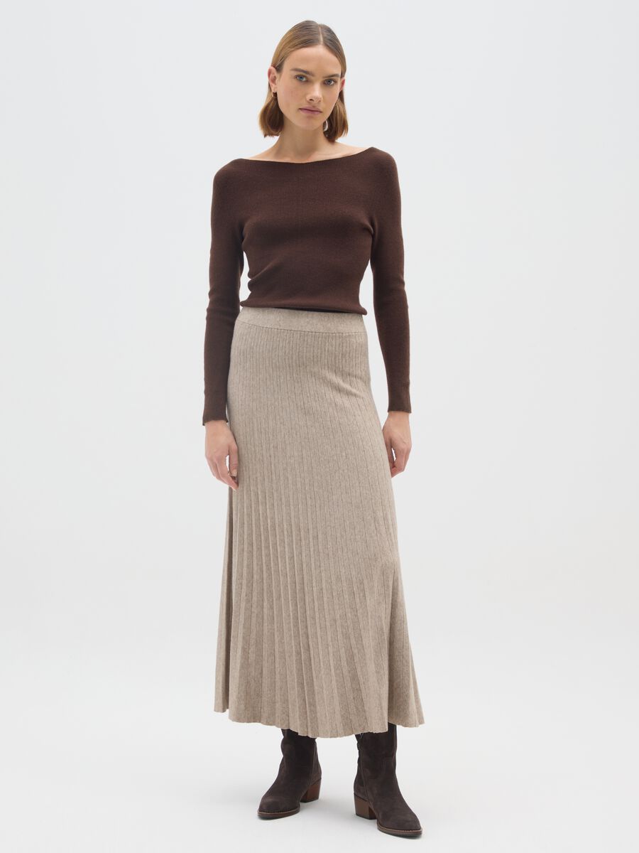 Maglione marrone regular fit_1