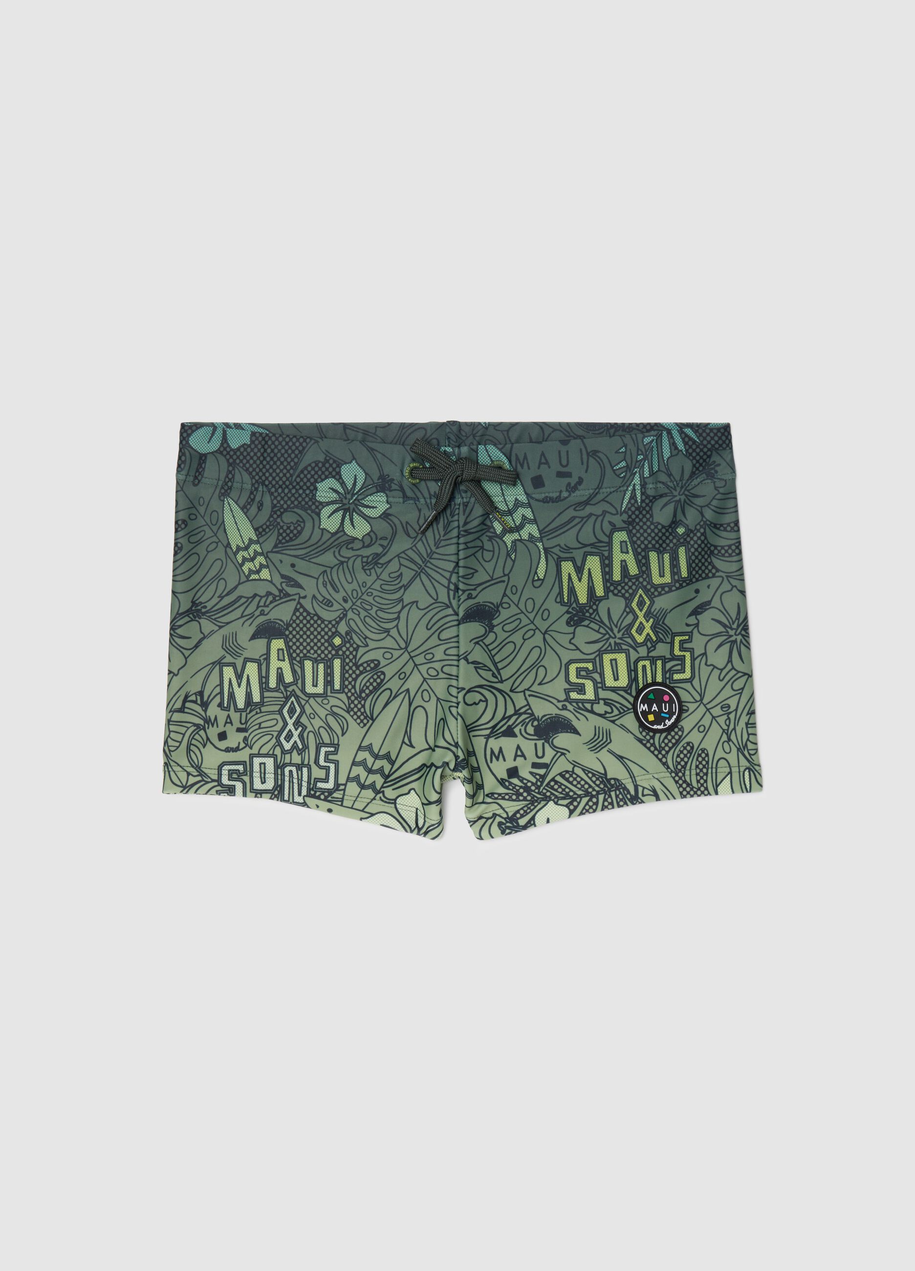 Costume parigamba con stampa foliage
