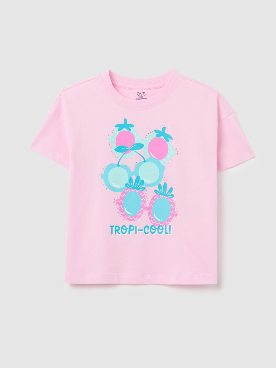 Pink T-shirt with Tropi-Cool print_0