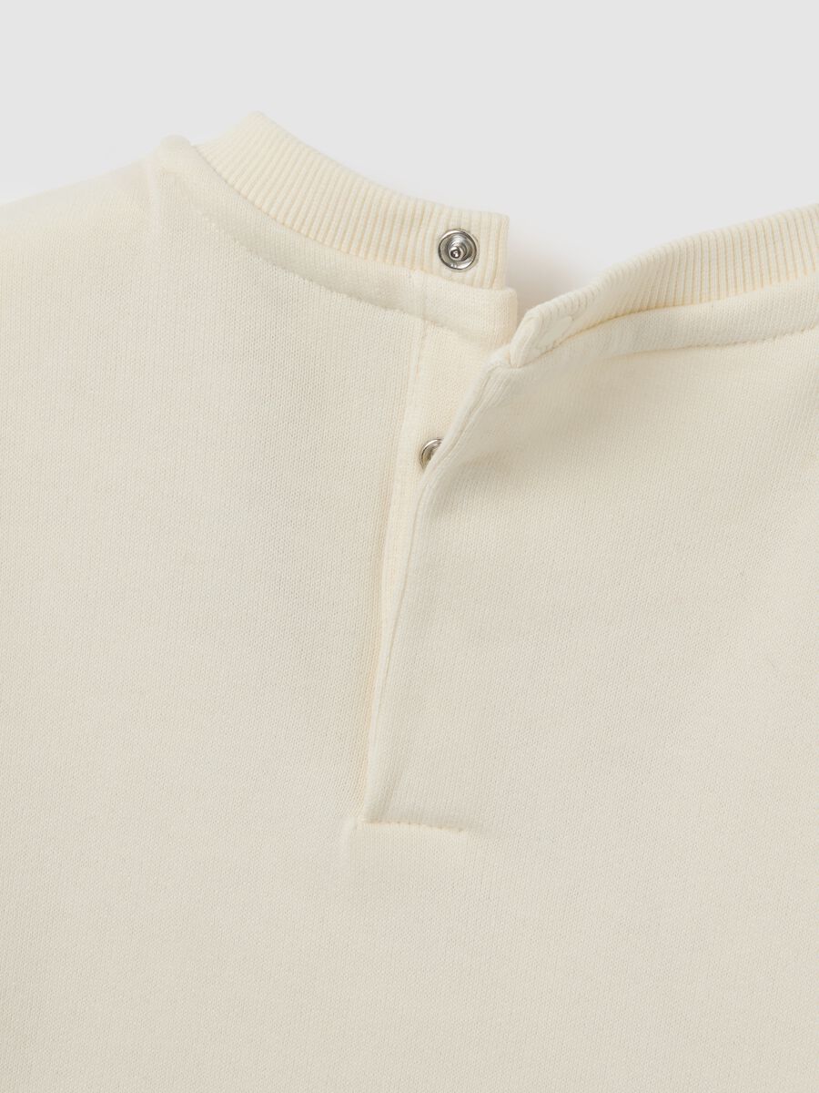 Children's sweatshirt in pure beige cotton regular fit_3