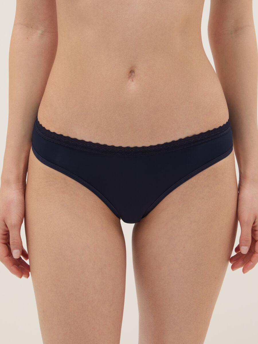 Regular fit blue briefs_1