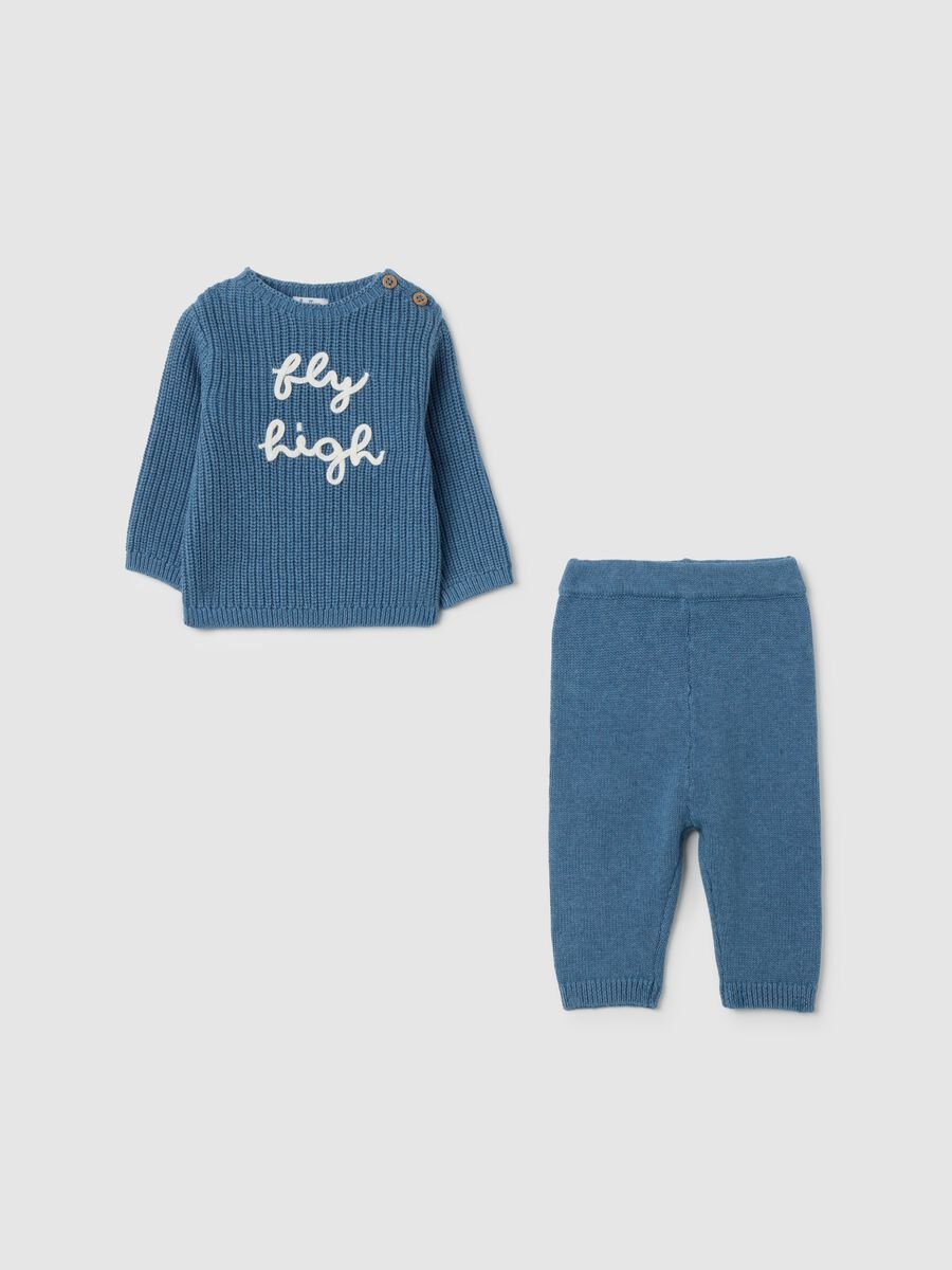 Newborn Set in Pure Blue Cotton_0