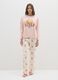 Multicoloured pure cotton pyjamas with print_0