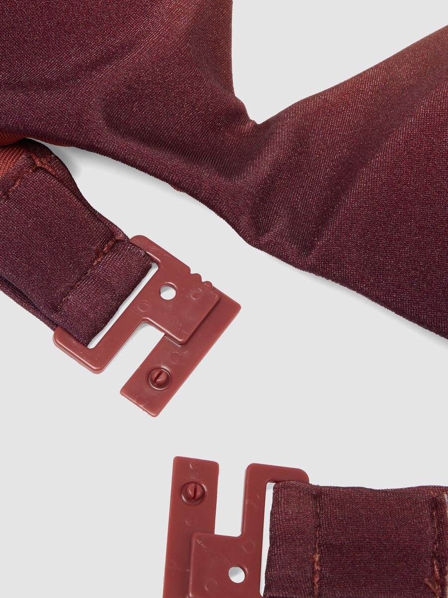 Brown stretch bikini top with ombr&eacute; effect_1