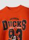 Red cotton-blend sweatshirt with Anaheim Ducks print_1
