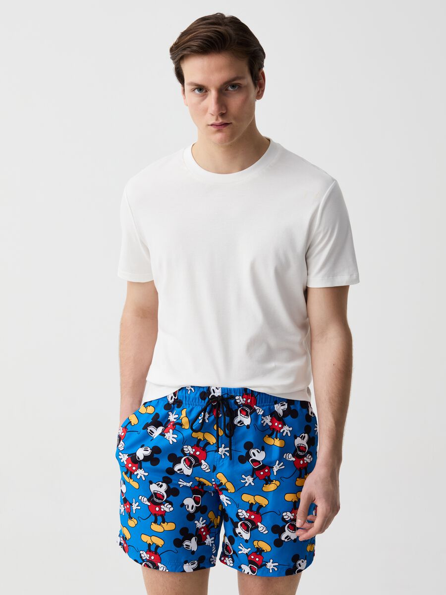 Swimming trunks with Mickey Mouse print_0