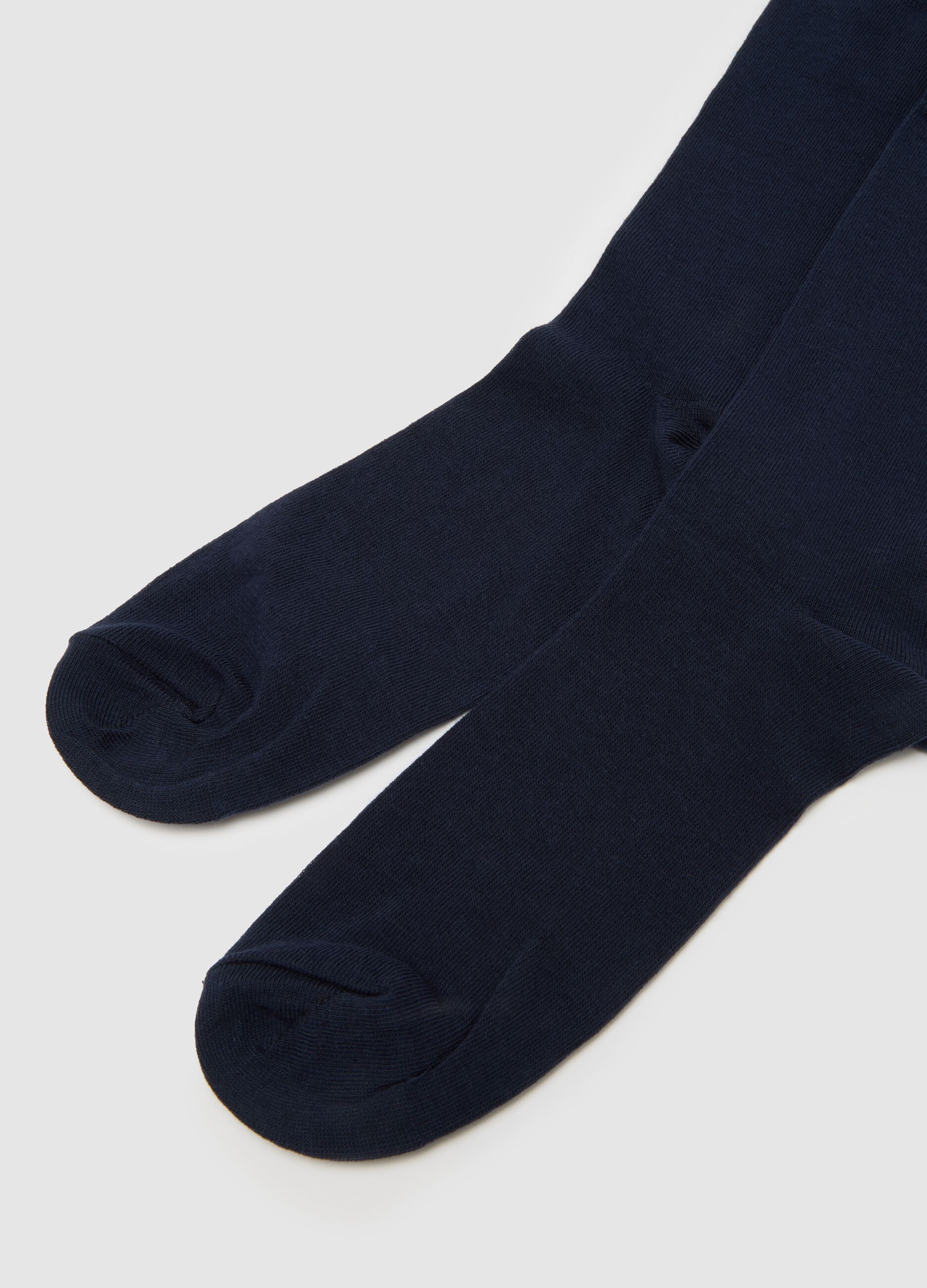 Set of two pairs of blue stretch cotton socks