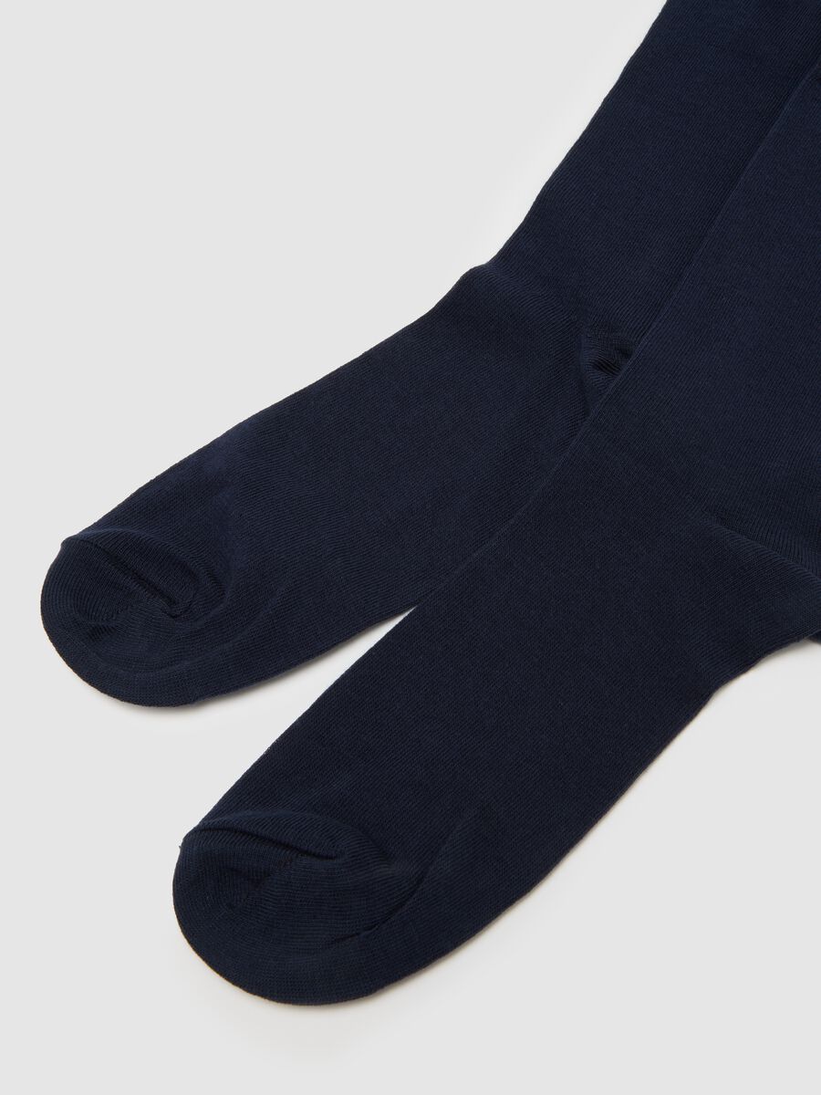 Set of two pairs of blue stretch cotton socks_1