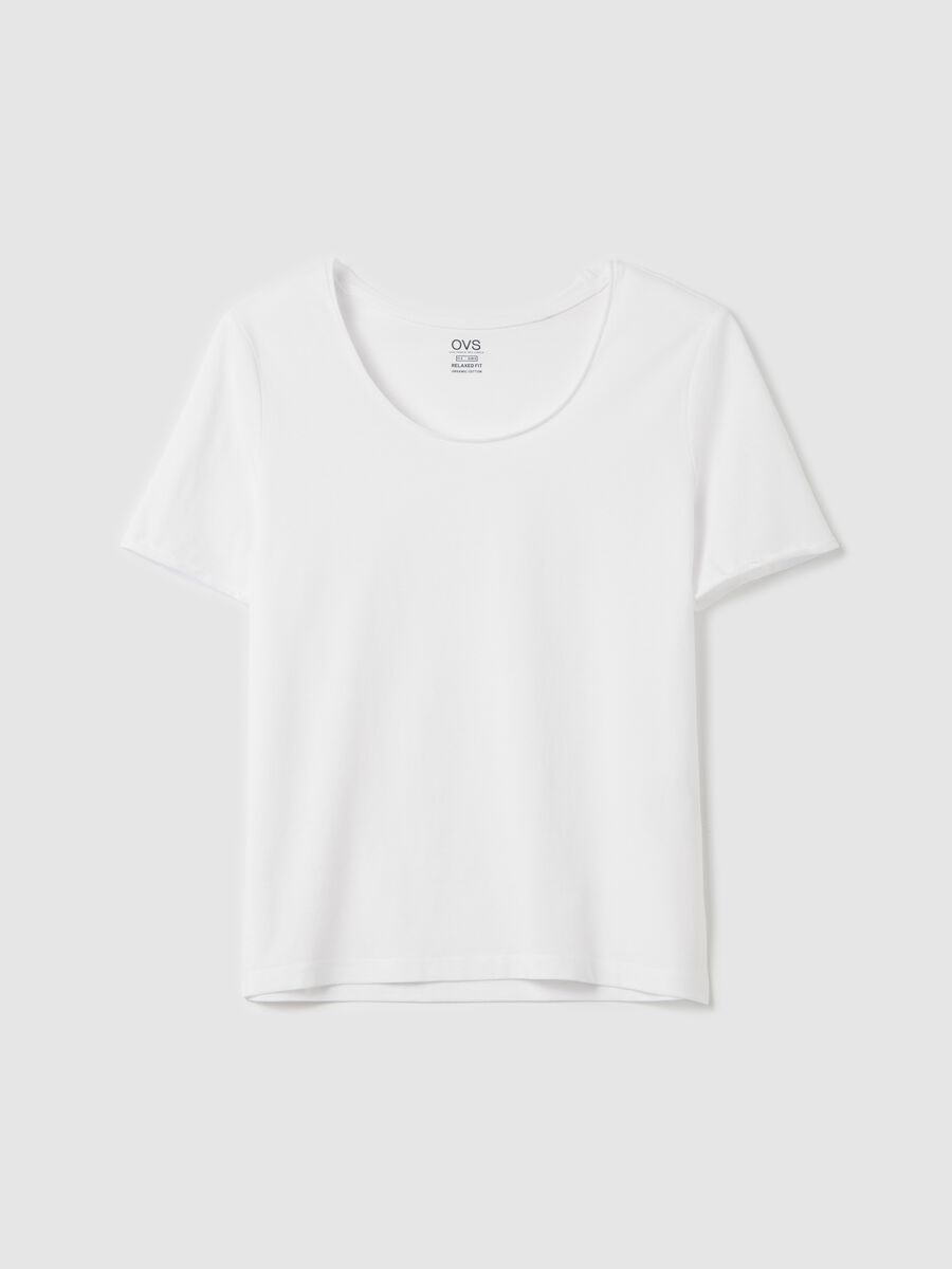 White relaxed-fit T-shirt in cotton_4