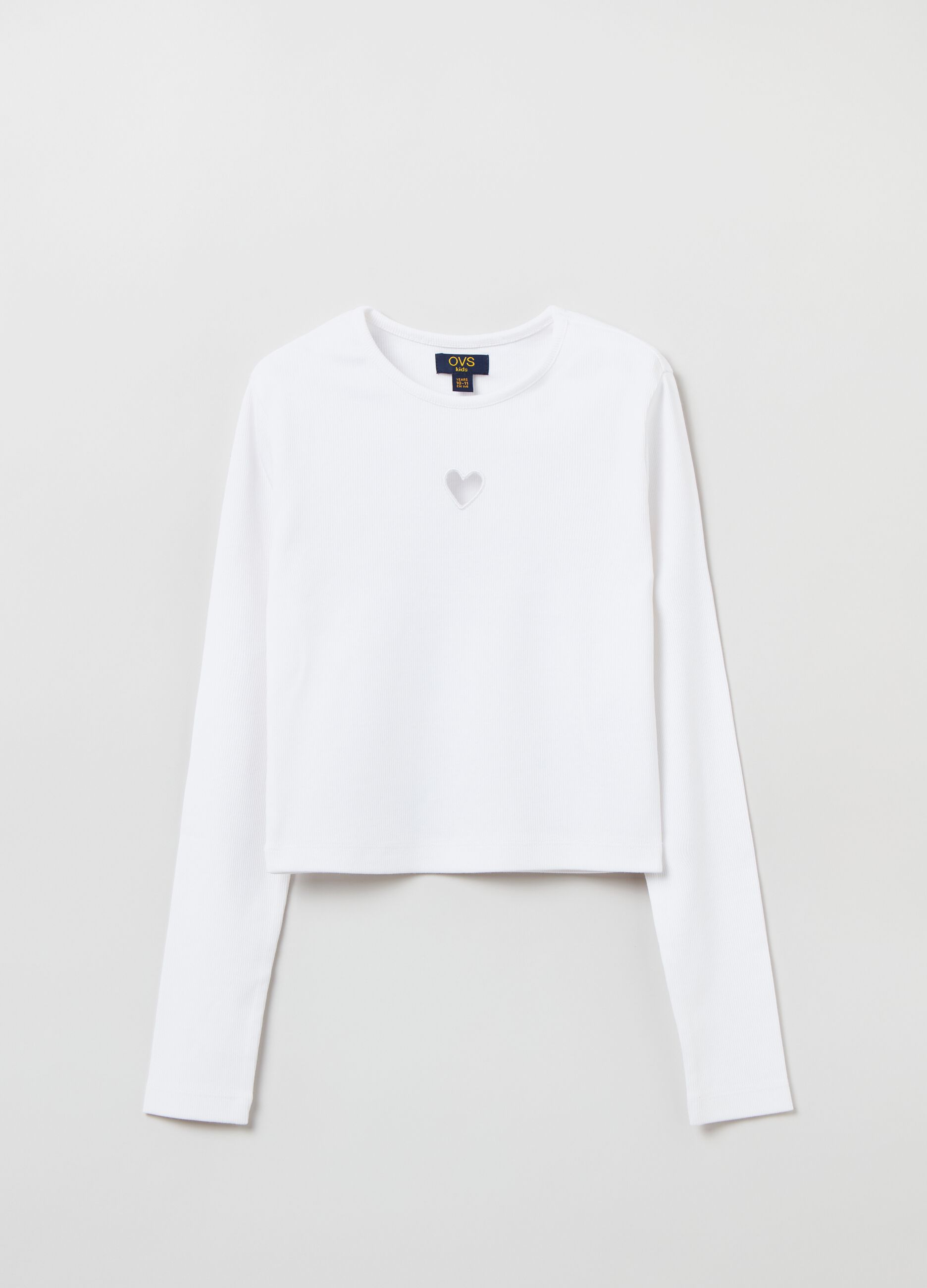 T-shirt a maniche lunghe con cuore_0