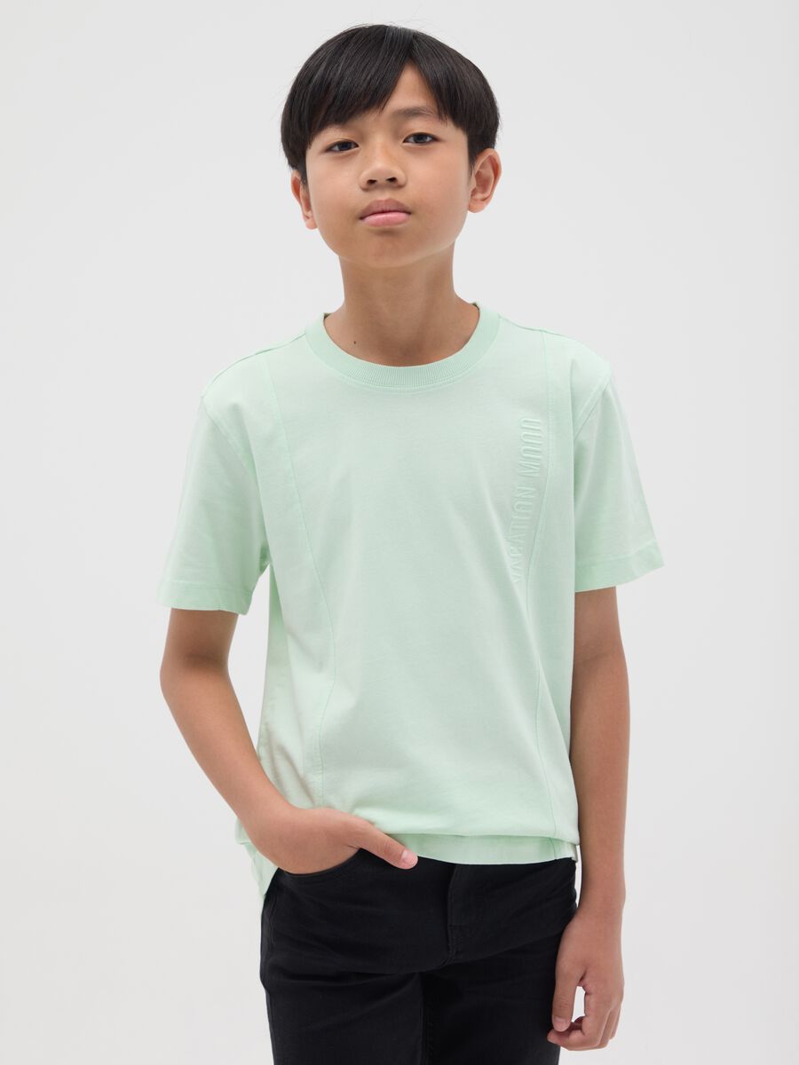 Green short-sleeve t-shirt in pure cotton OVS Kids_0