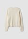 White pure cotton cable-knit jumper with croissant embroidery_6