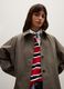 Brown cotton blend jacket with regular fit_2