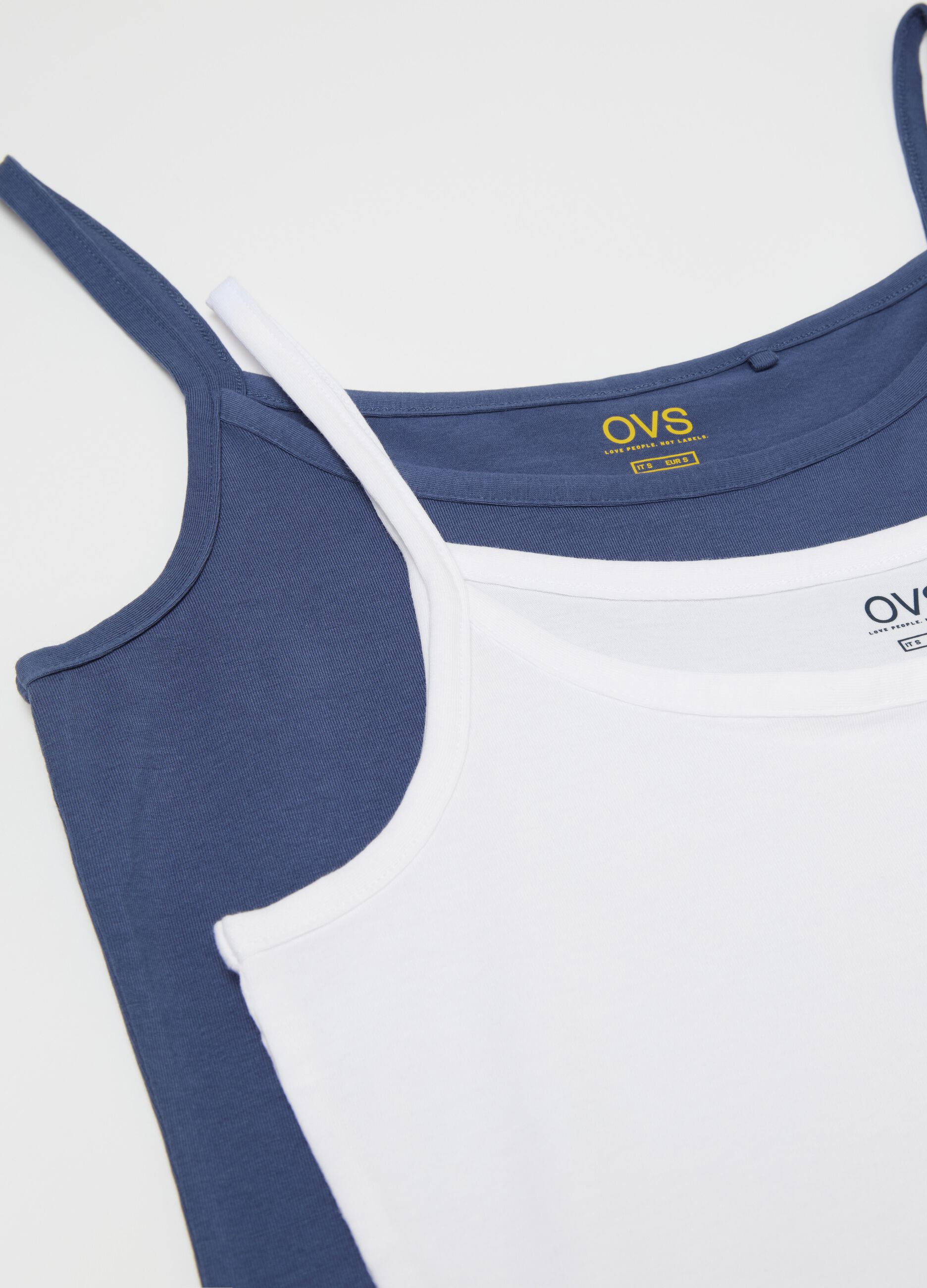 Two-pack under vests in stretch cotton