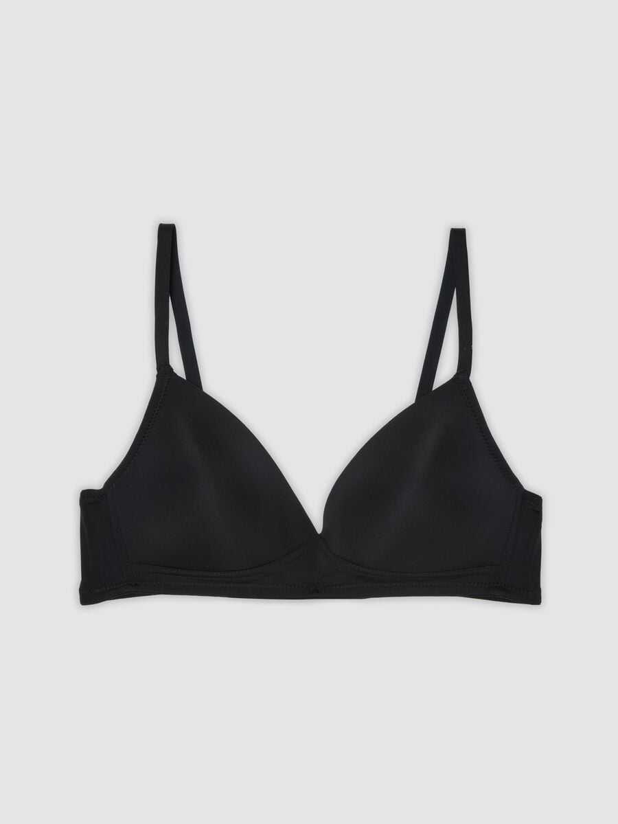 Reggiseno nero imbottito in tessuto elasticizzato_4