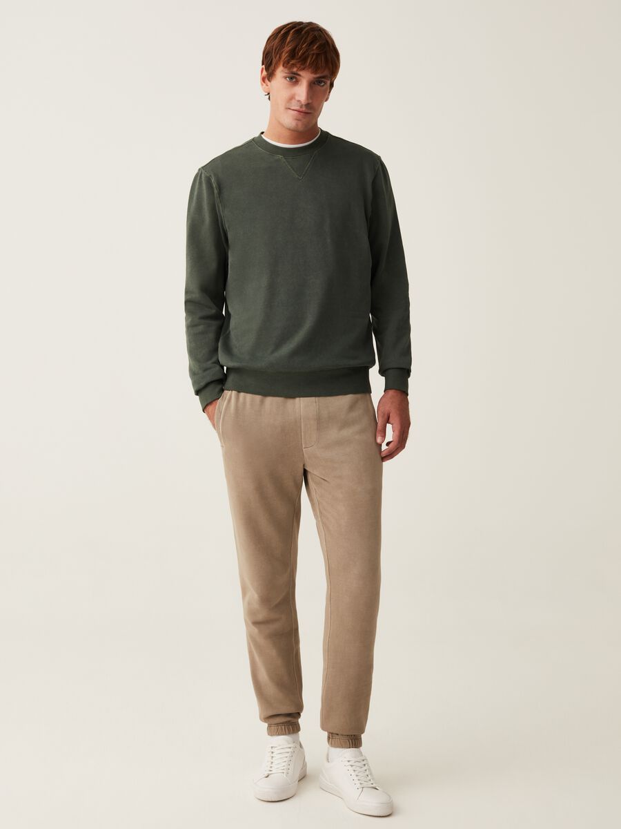 Joggers in felpa con coulisse_0