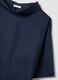 Blue stretch cotton top_5