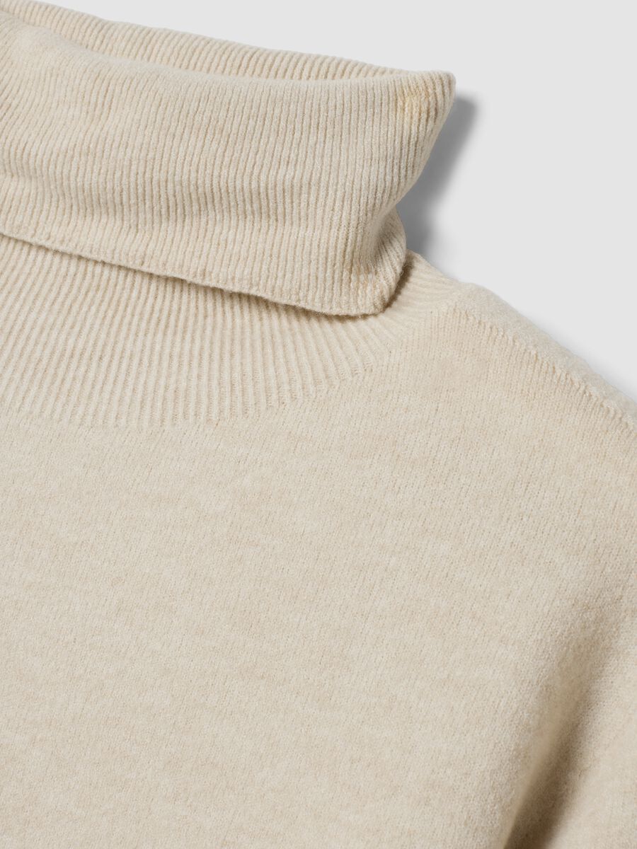Beige high-neck jumper in viscose and wool blend, regular fit_1