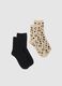 Two-pack multicolour cotton blend socks_0
