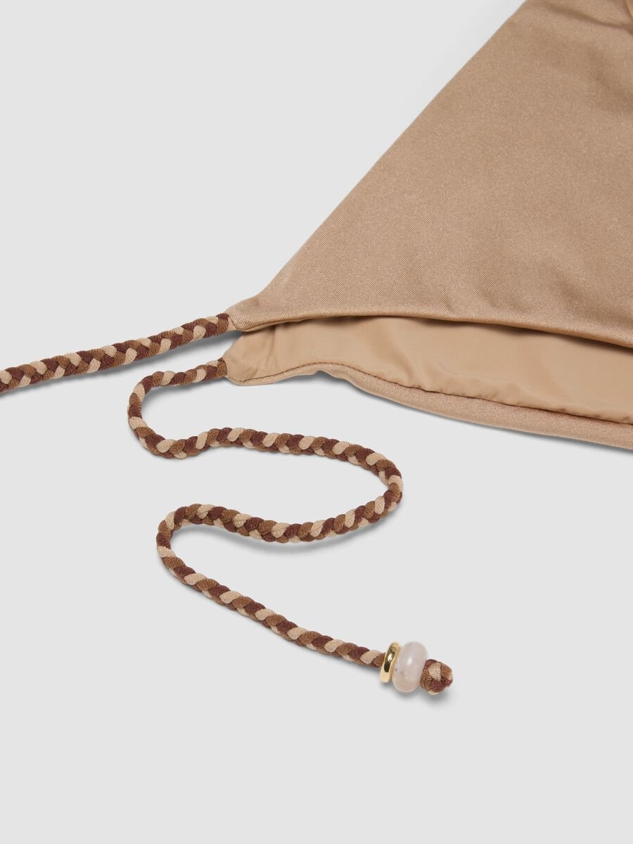 Beige tie-side bikini bottoms in stretch fabric_5