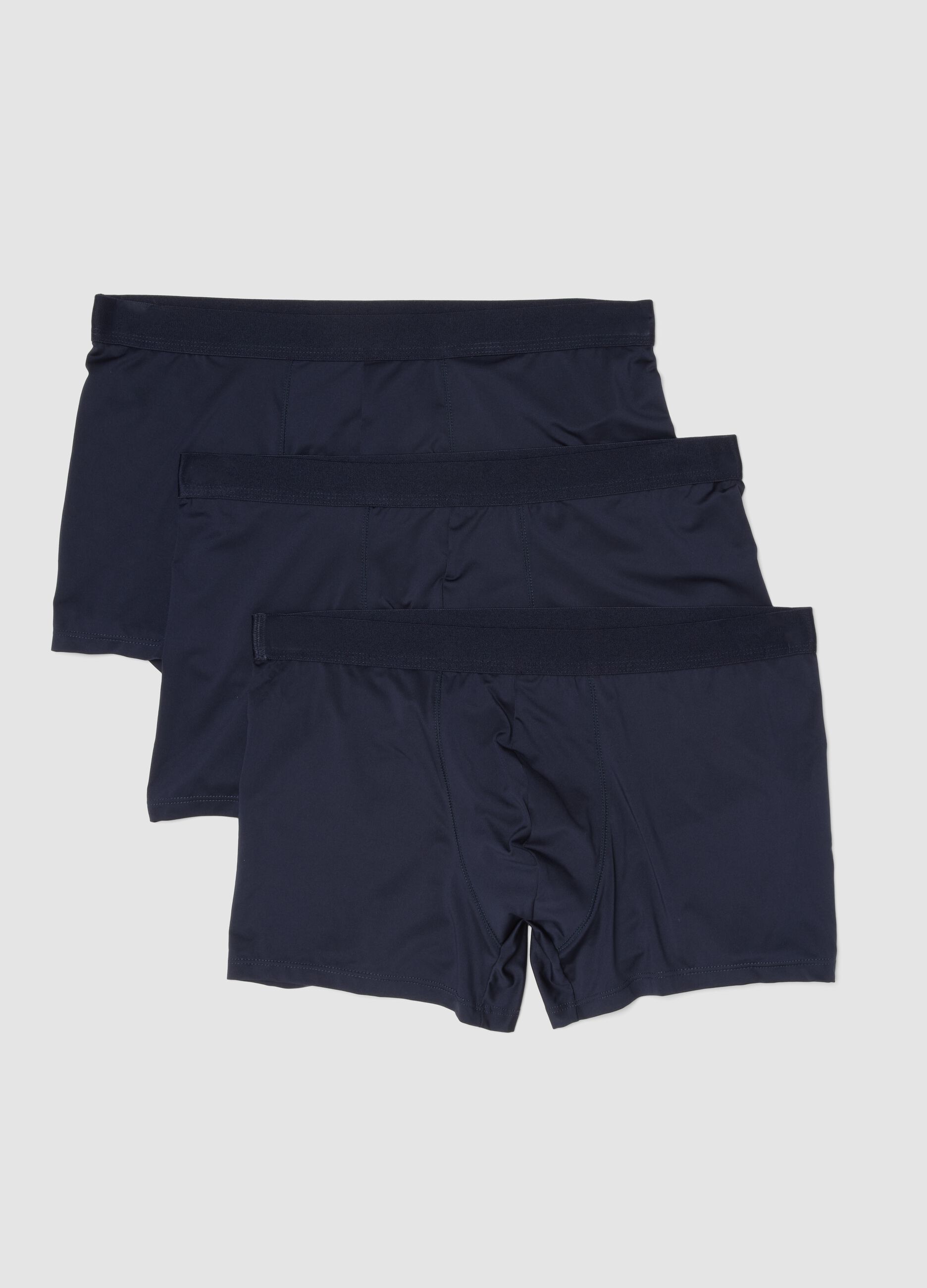 Three-pack of blue stretch-fabric boxer shorts, regular fit