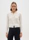White regular fit cardigan with buttons_0