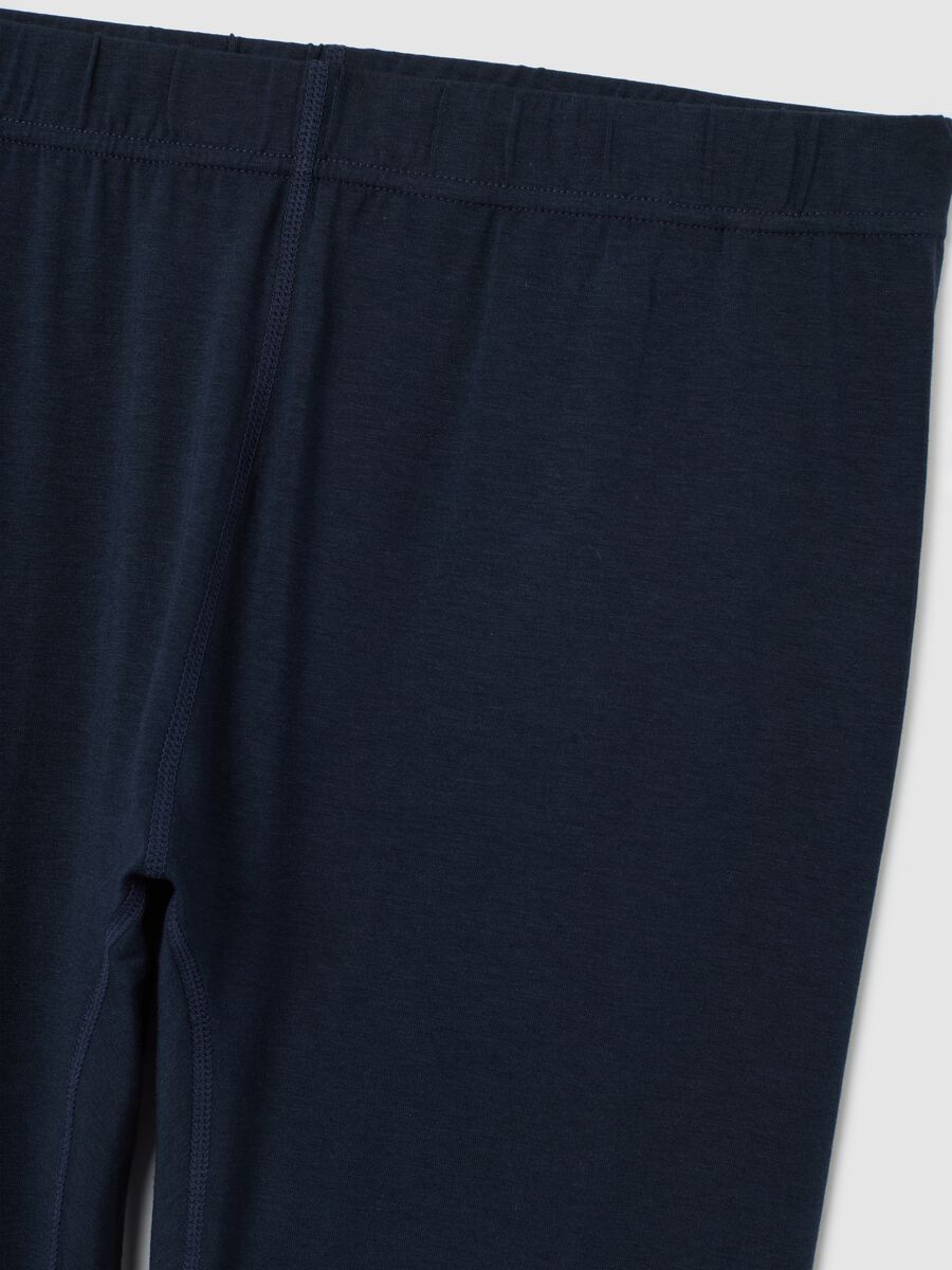 Blue Regular Fit Leggings_5