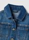 Girl's regular fit blue denim cotton jacket with pockets_2