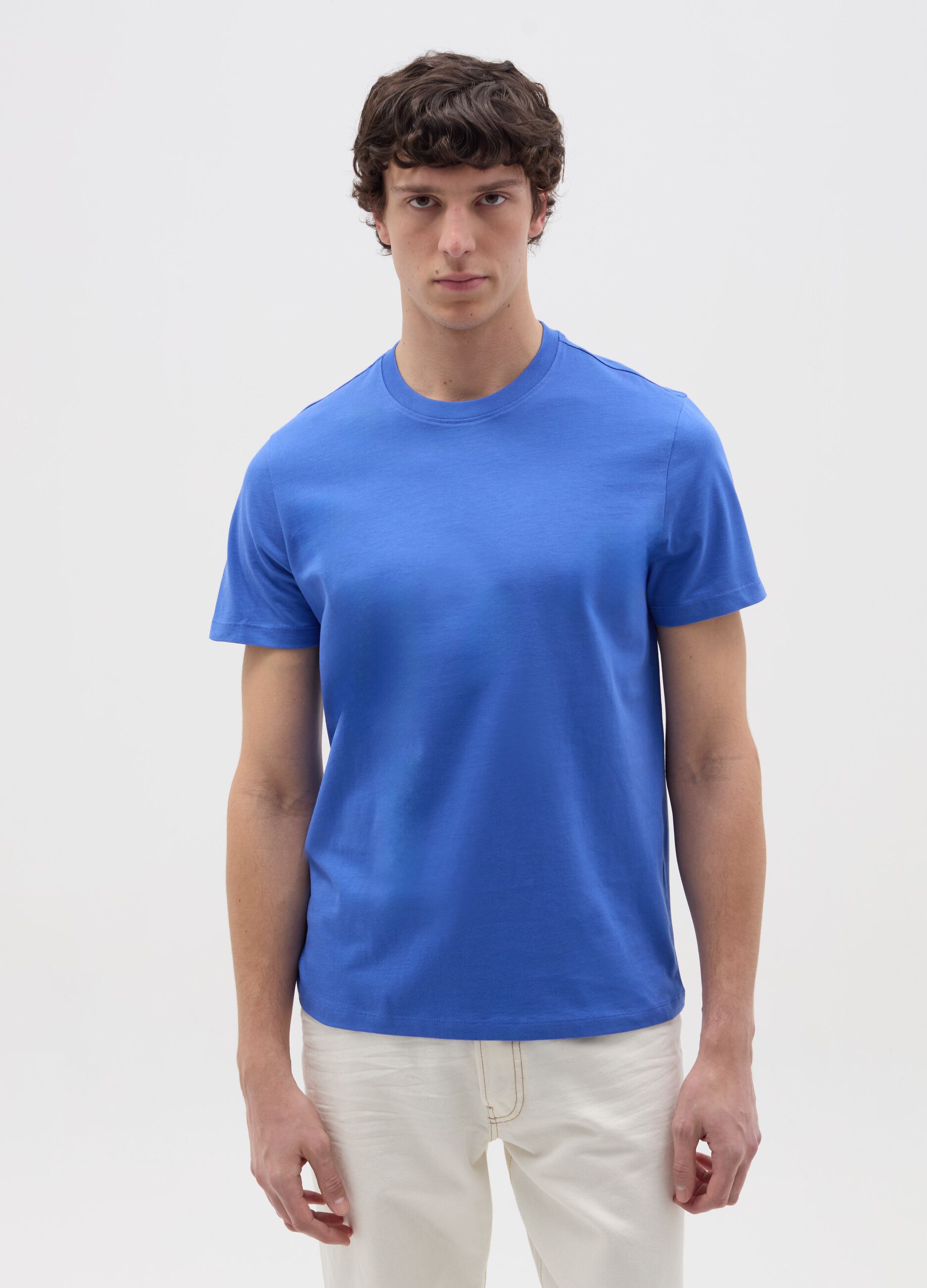 Organic cotton T-shirt with round neck