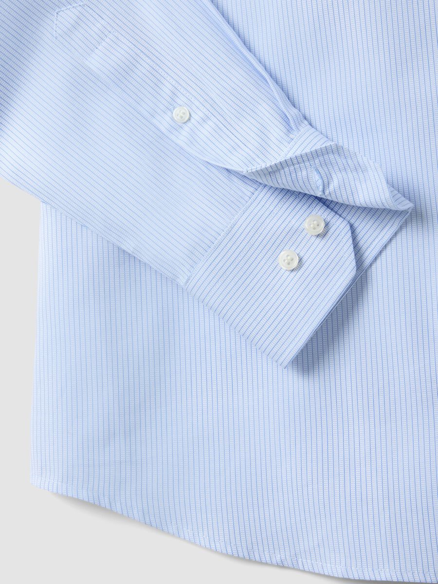 Multicolour striped pure cotton shirt - regular fit_5