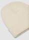Beige jersey knit beanie with cuff_1