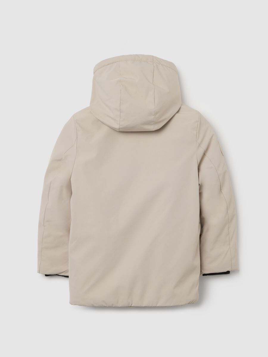 Giubbotto imbottito beige da bambino regular fit _1