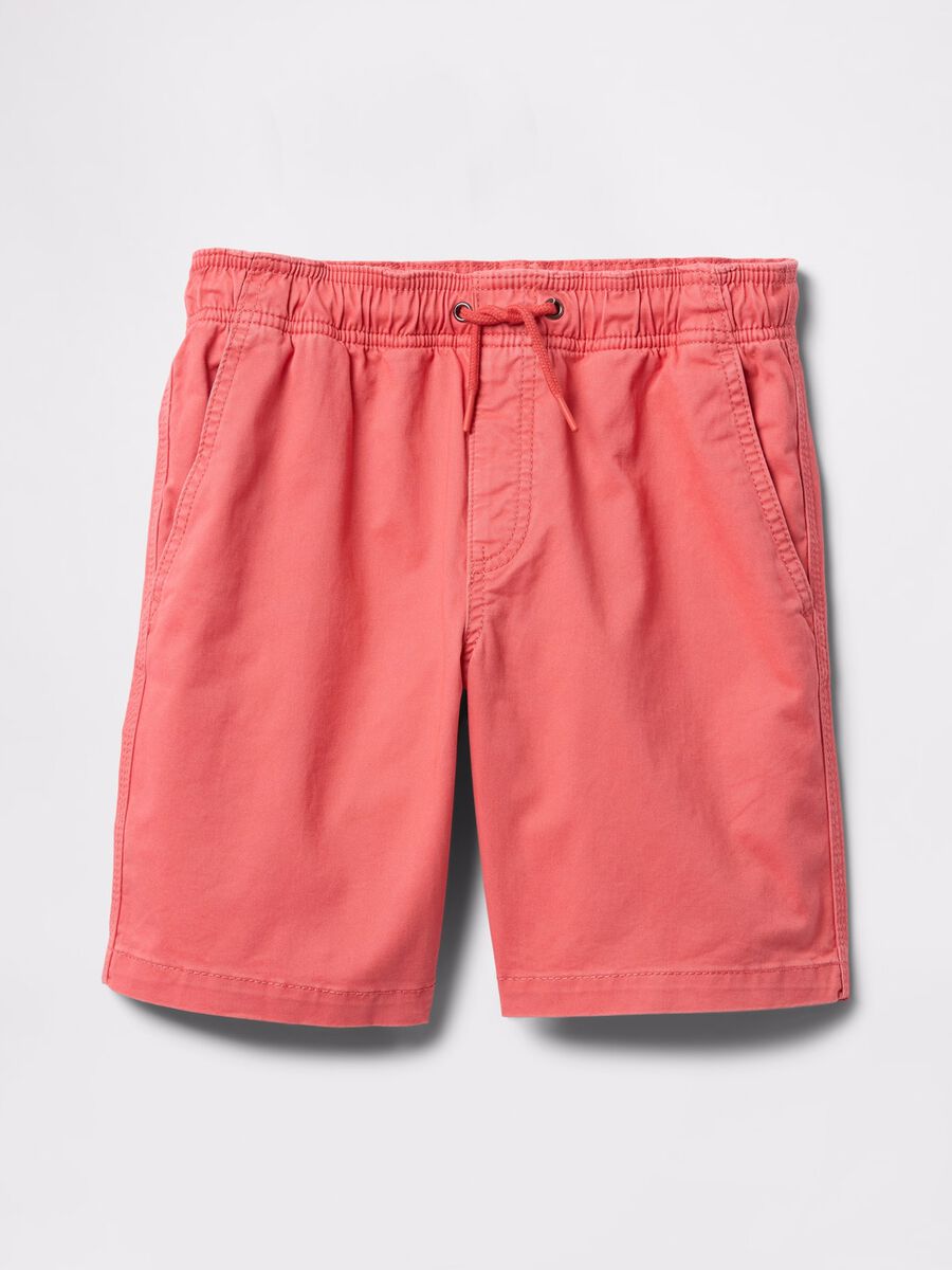 Orange shorts in stretch cotton_4