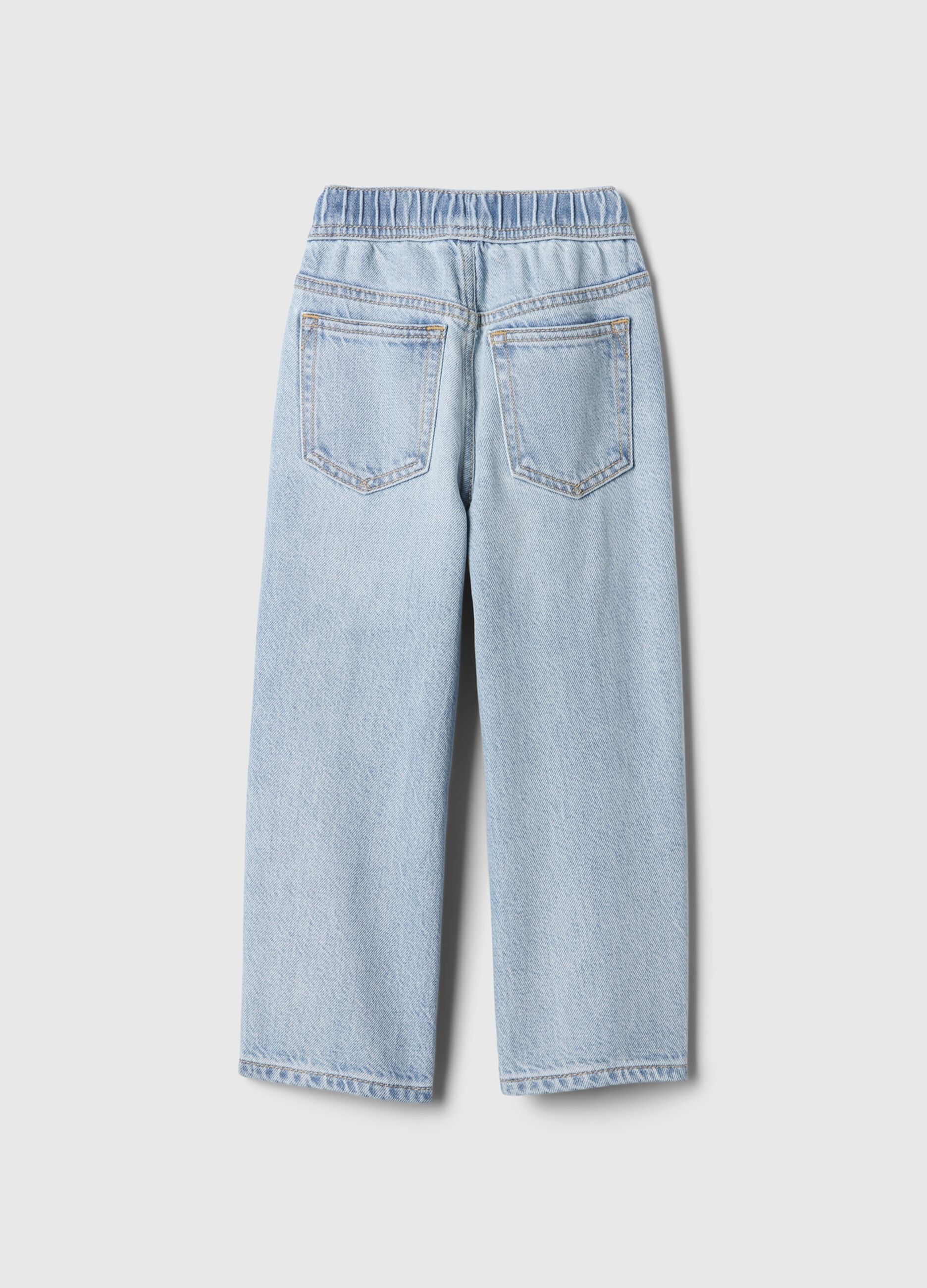 Baggy-fit jeans with five pockets and drawstring
