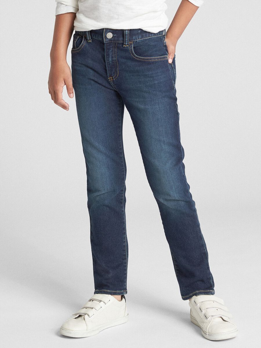 Slim-fit jeans with discolouring_0