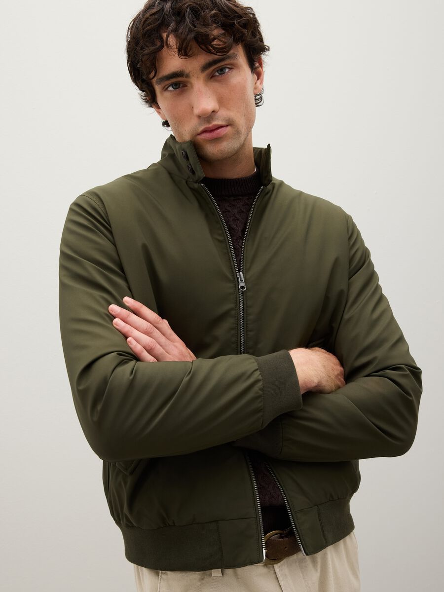 Giacca verde regular fit_0
