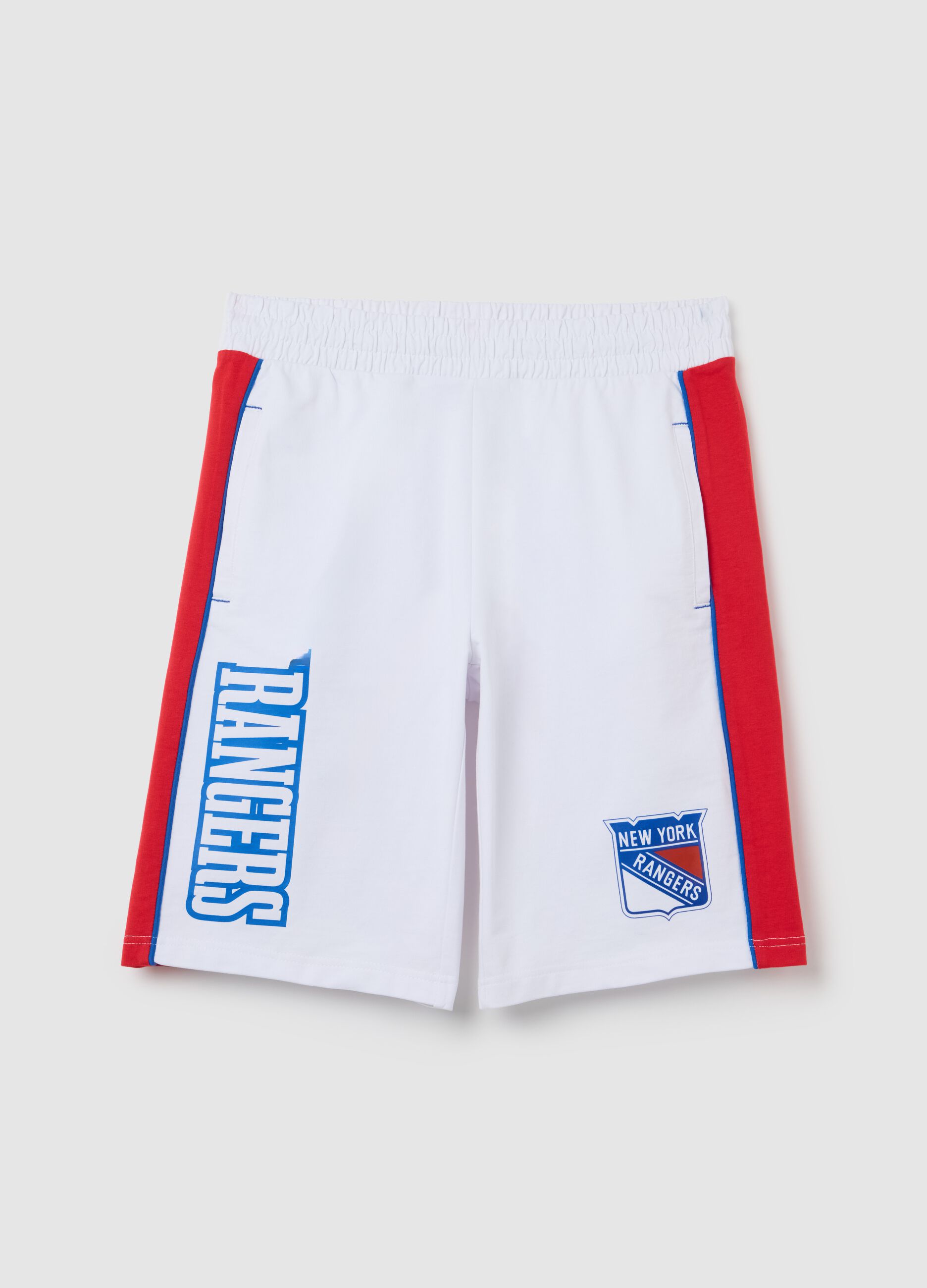 White Shorts with Rangers Print