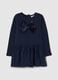 Blue stretch cotton regular fit baby girl dress_0