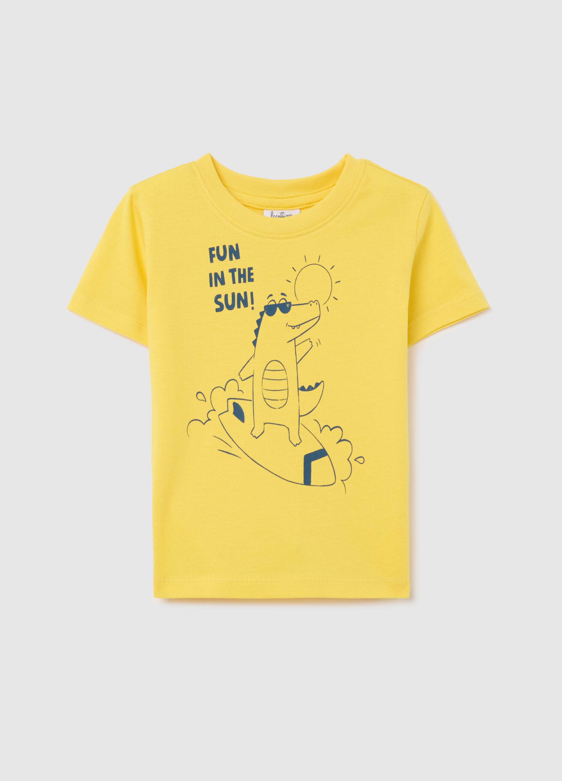 Cotton T-shirt with print