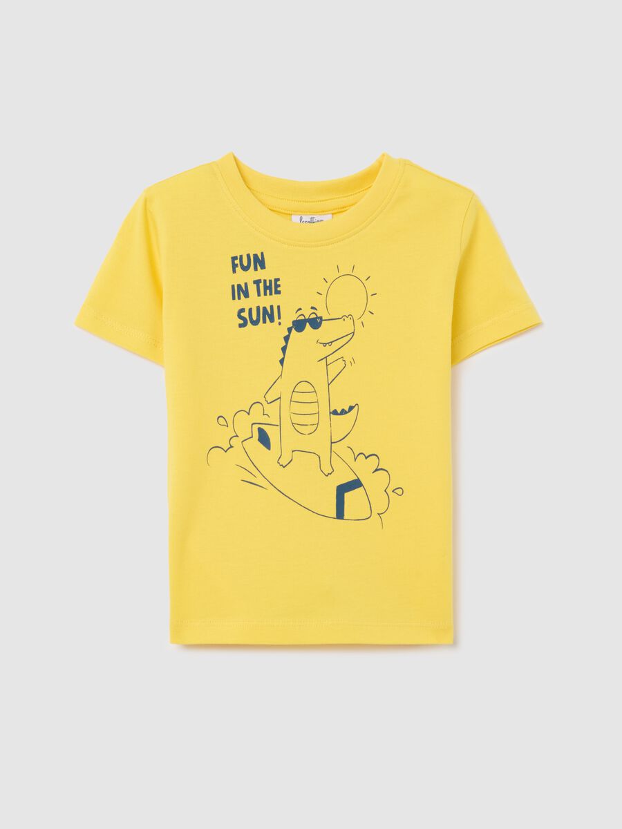 Cotton T-shirt with print_0