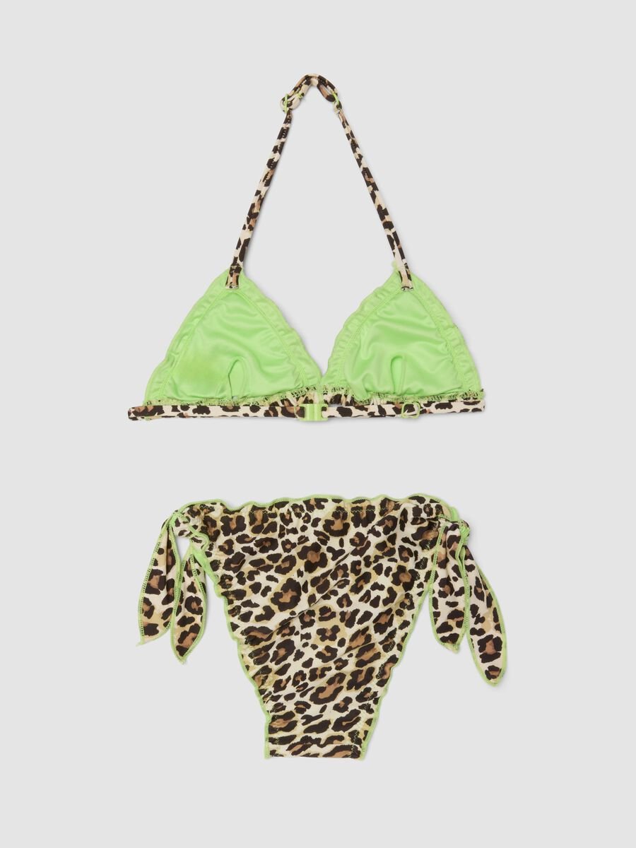 Bikini marrone a triangolo in tessuto elasticizzato_1