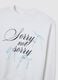 White cotton blend sweatshirt with regular fit crew neck_5