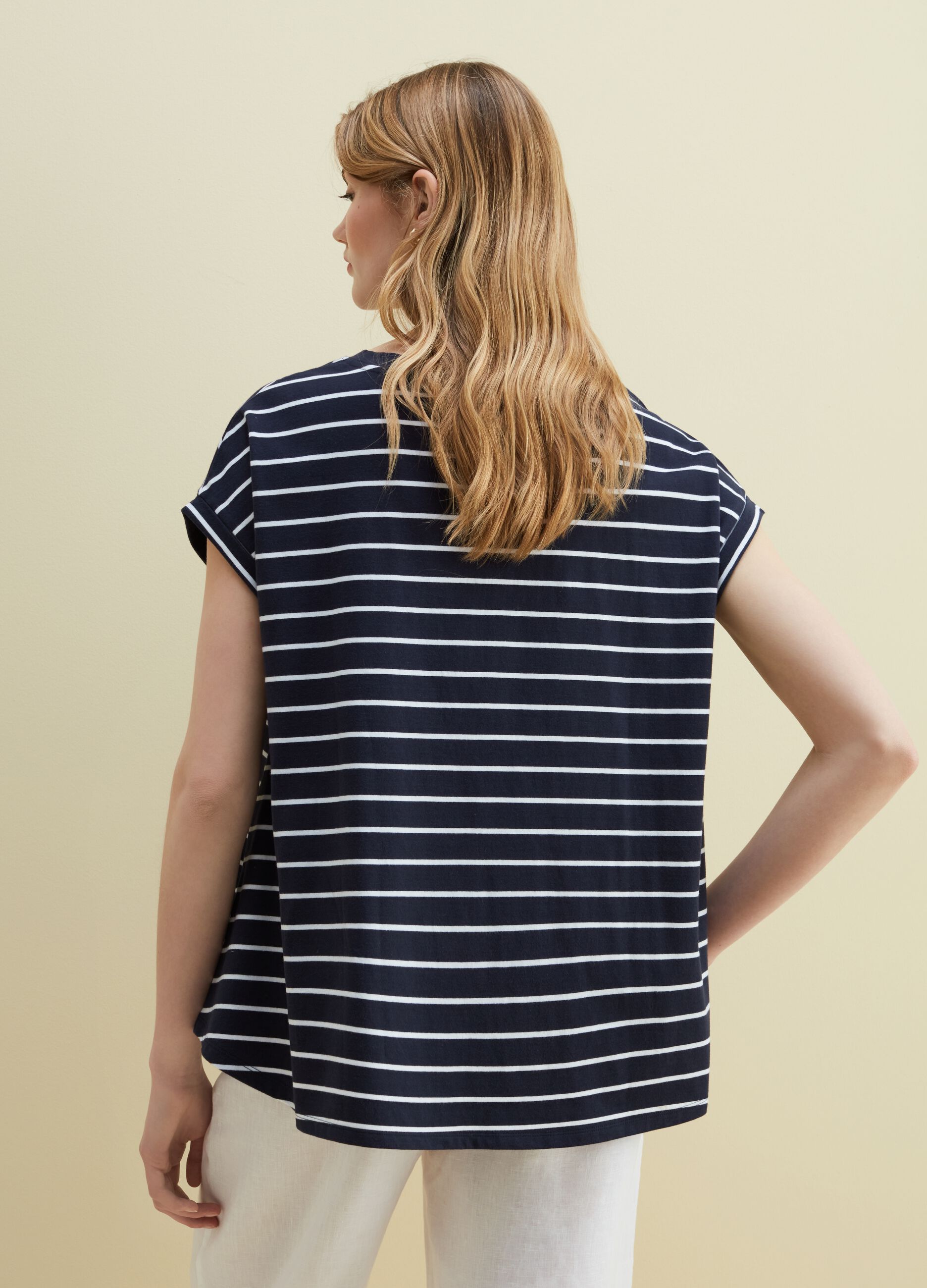 Oversize T-shirt with stripes